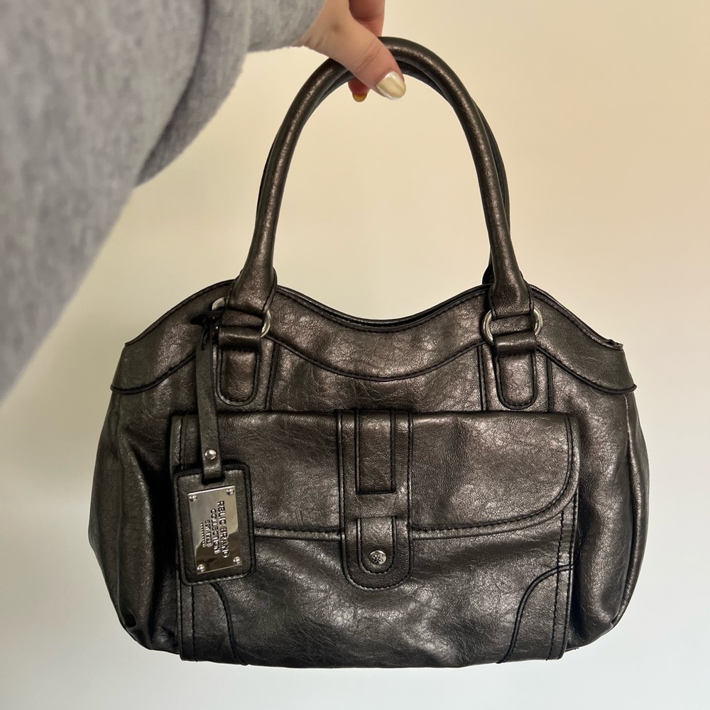 ‘The Relic Brand’ Grey/Brown Metallic Handbag